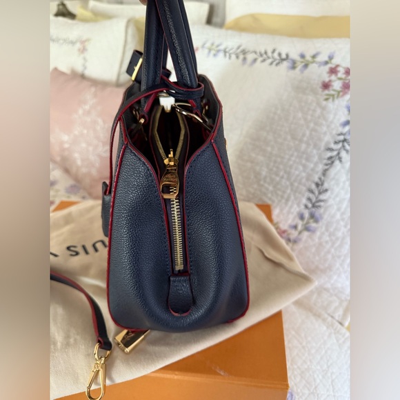 Louis Vuitton Montaigne Crossbody BB Navy Leather Monogram Empreinte - Picture 11 of 15